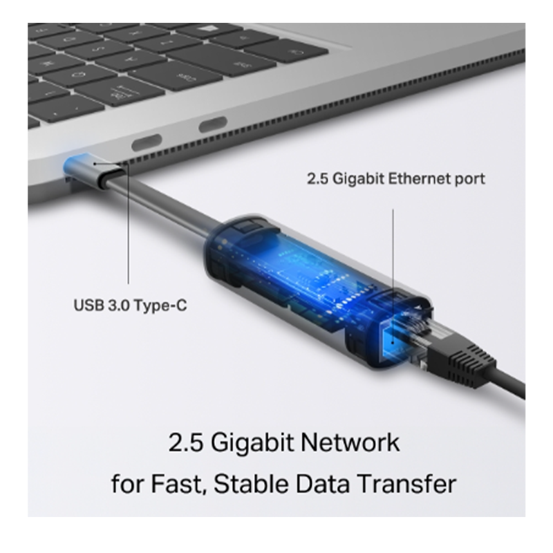 TP-Link USB Type-C to 2.5 Gigabit Ethernet Network Adapter TP-Link USB Type-C to 2.5 Gigabit Ethernet Network Adapter
